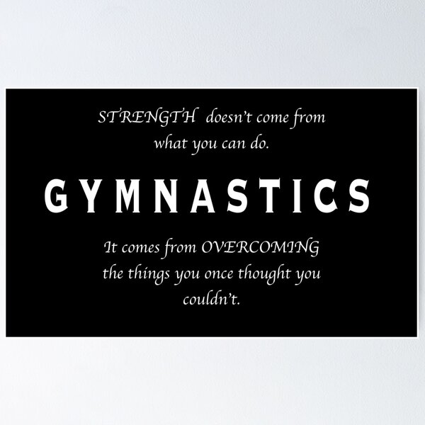 Item preview, Gymnastics Inspirational Quote designed and sold by wimblettdesigns.