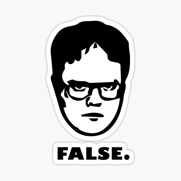 Dwight Schrute Sticker Decal 3.5" False The Office Beets Bears Battlestar XO 