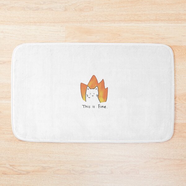 Item preview, This is fine, work on fire cute artwork designed and sold by bbinggg.