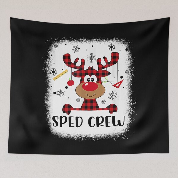 Item preview, Sped Crew Buffalo Plaid Reindeer Santa Hat Christmas designed and sold by IsraelCastro.