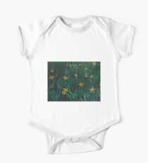 Yellow Flowers Green Grass One Piece - Short Sleeve