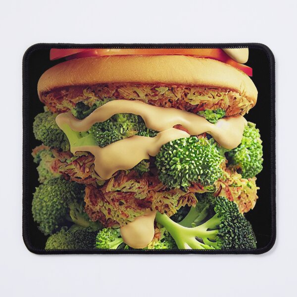 Item preview, Big Vegan burger with broccoli designed and sold by ladarkepoque.
