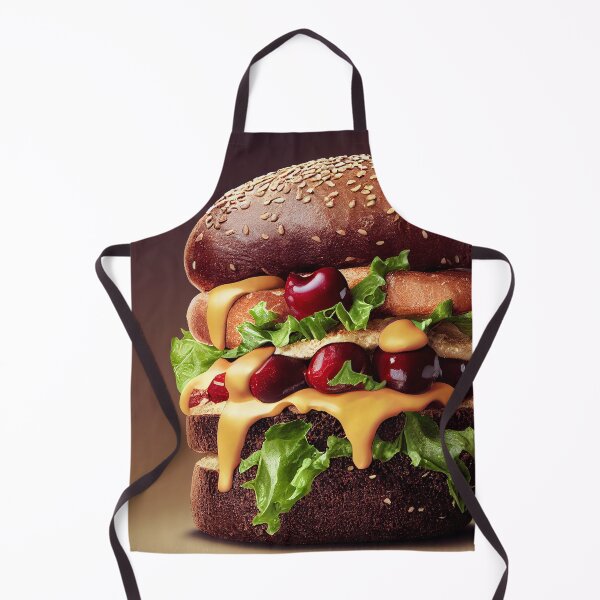 Item preview, Big Burger with cherries, cheese and salad designed and sold by ladarkepoque.