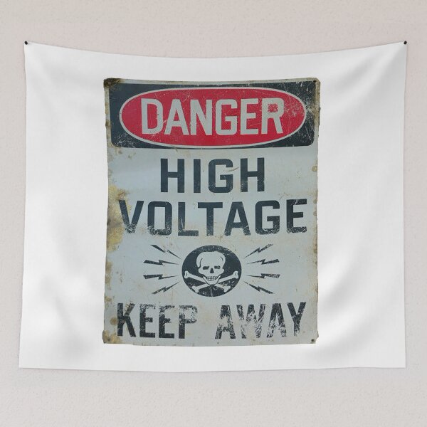 Item preview, Funny High Voltage Electrical Workstation T-Shirt, Danger High Voltage designed and sold by cordmarcos.