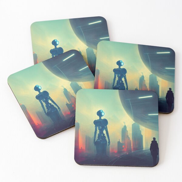 Item preview, Robots in the future city designed and sold by PM-Artistic.