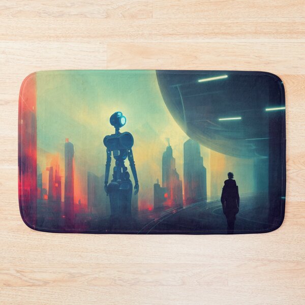 Item preview, Robots in the future city designed and sold by PM-Artistic.