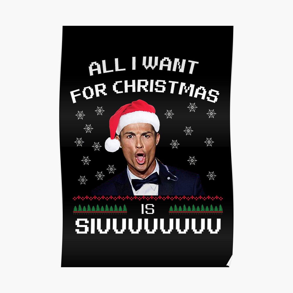 cristiano ronaldo siuuu meme funny ugly christmas sweater cristiano ronaldo siuuu meme funny ugly christmas sweater