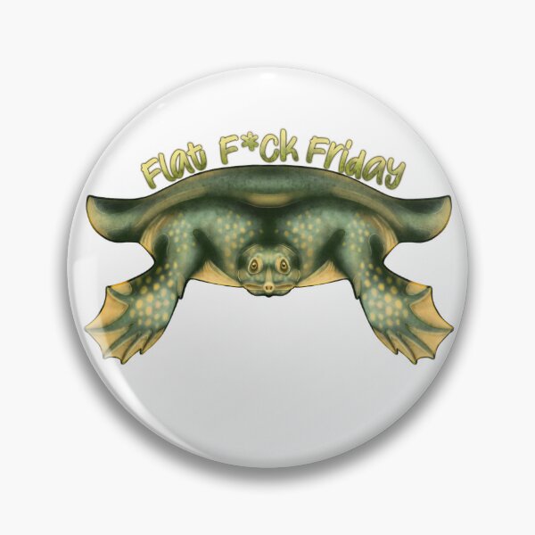 Item preview, Flat F*ck Friday Softshell Turtle designed and sold by porpoisefully.