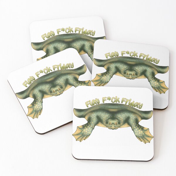 Item preview, Flat F*ck Friday Softshell Turtle designed and sold by porpoisefully.