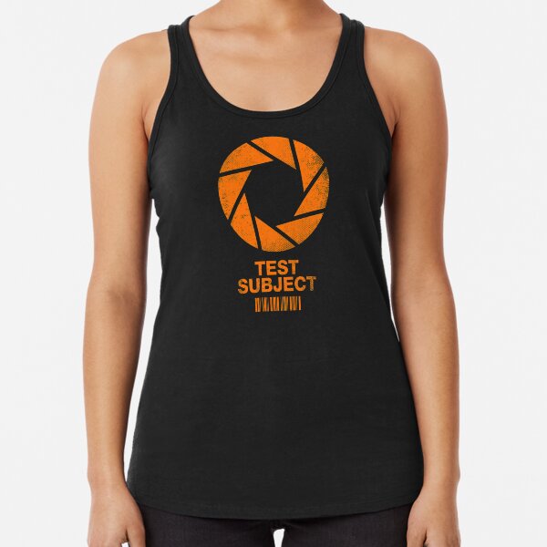 Test Subject - Orange Racerback Tank Top