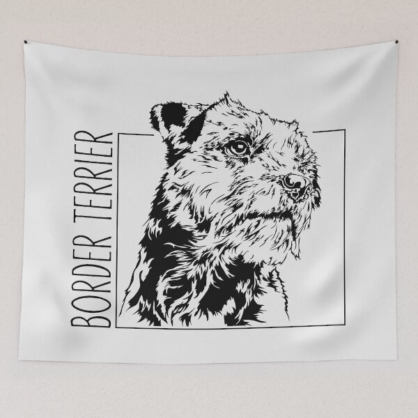 Item preview, Funny border terrier dog portrait designed and sold by dogarts.