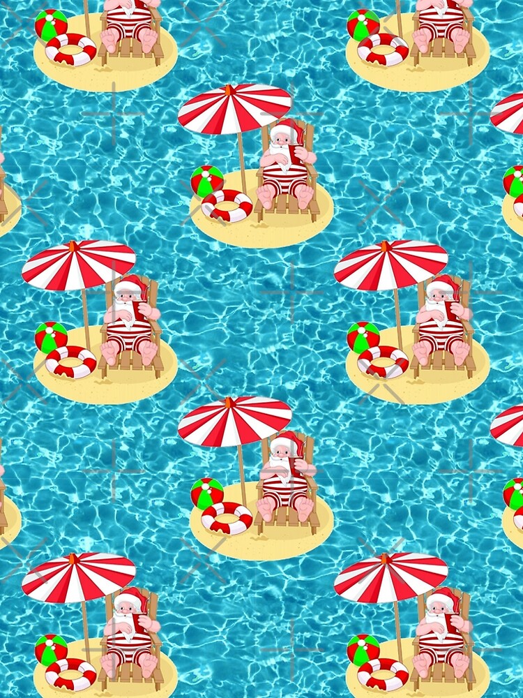xmas beach santa claus by gossiprag