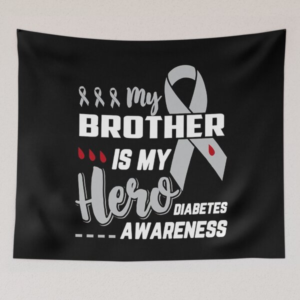Item preview, My brother is my hero diabetes awareness designed and sold by gastonfongemie.