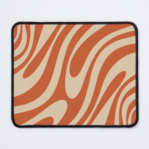 Item preview, Wavy Loops Retro Abstract Pattern in Midcentury Modern Burnt Orange and Beige designed and sold by kierkegaard.