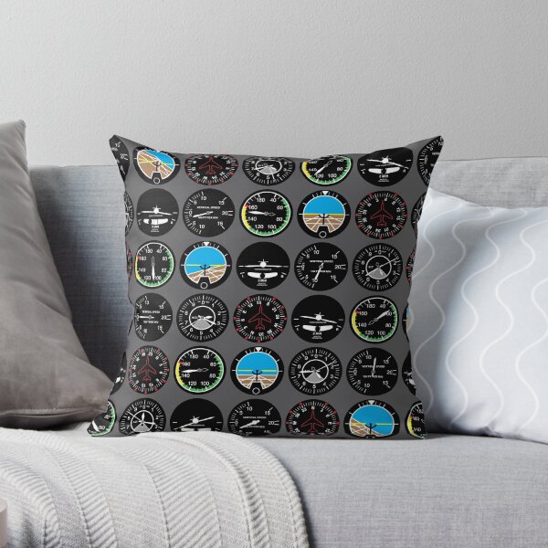 Flight Instruments Throw Pillow