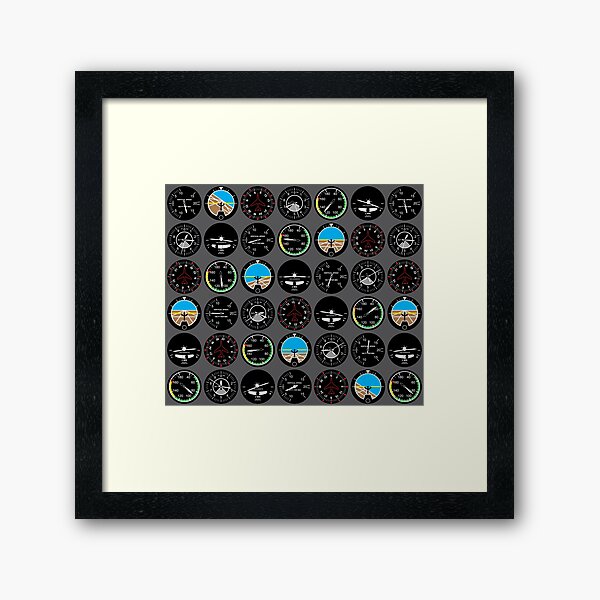 Flight Instruments Framed Art Print