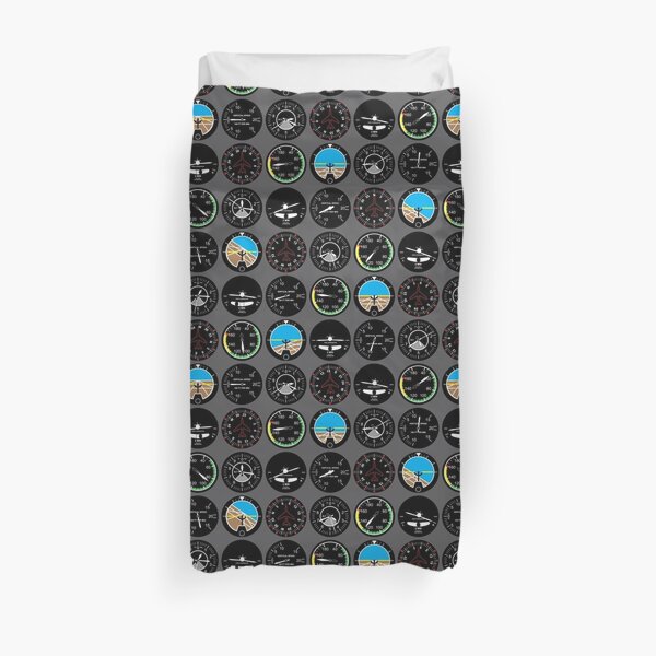 Flight Instruments Duvet Cover