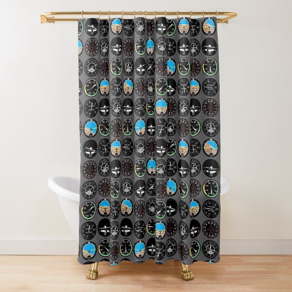 Flight Instruments Shower Curtain