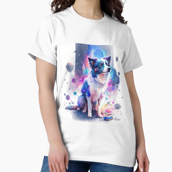 border collie space Classic T-Shirt