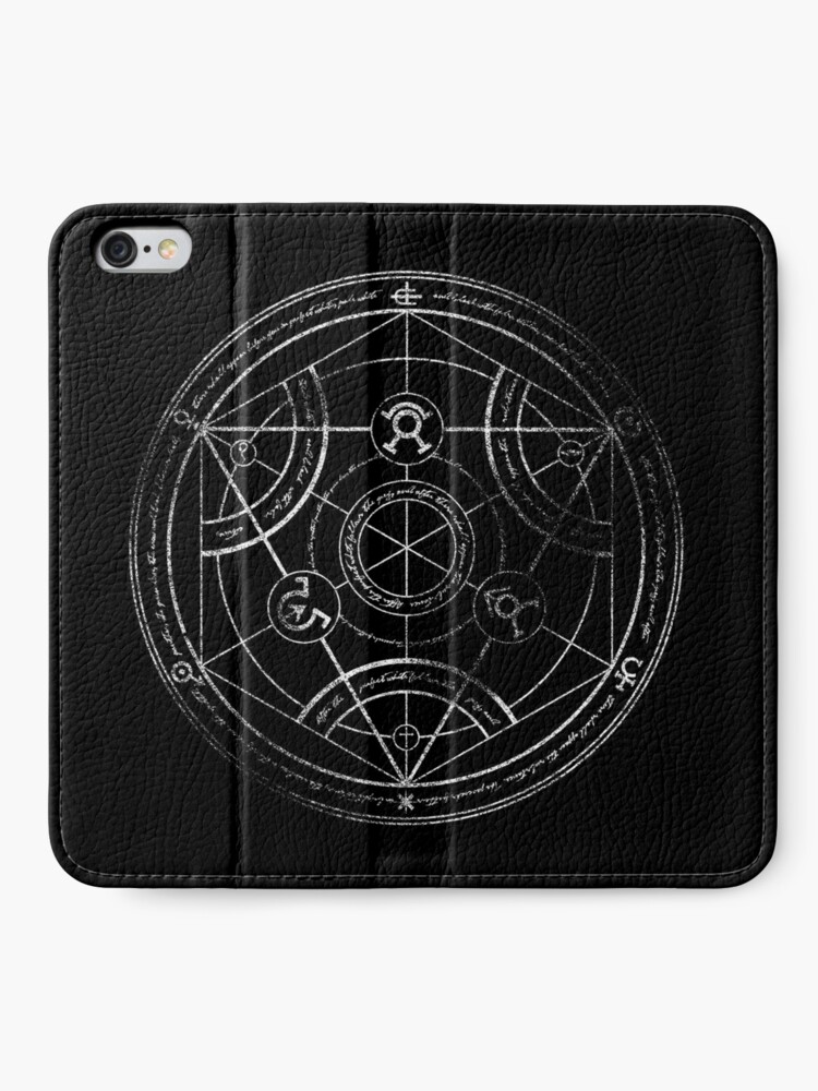 Alternate view of Human transmutation circle - chalk iPhone Wallet