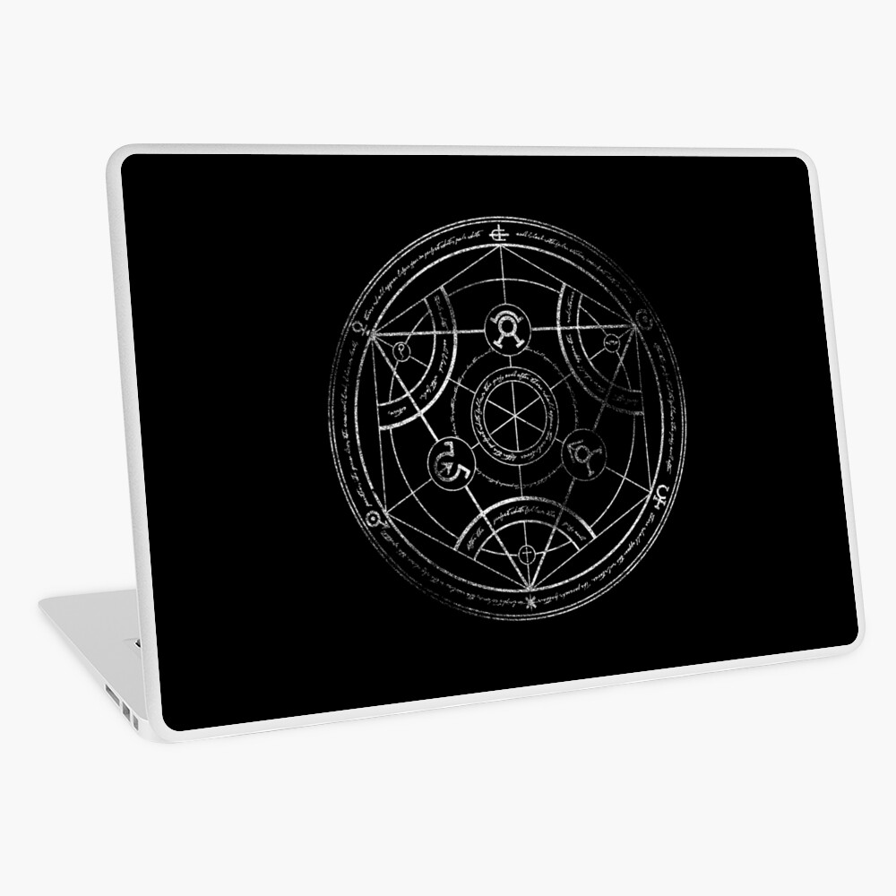 Human transmutation circle - chalk Laptop Skin