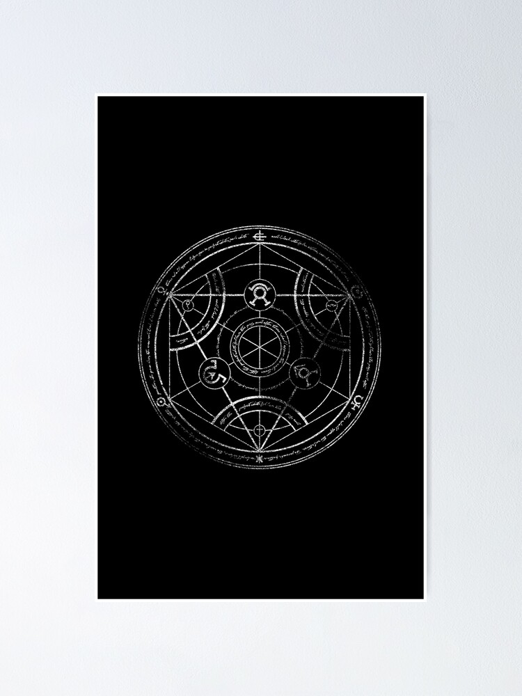 Alternate view of Human transmutation circle - chalk Poster