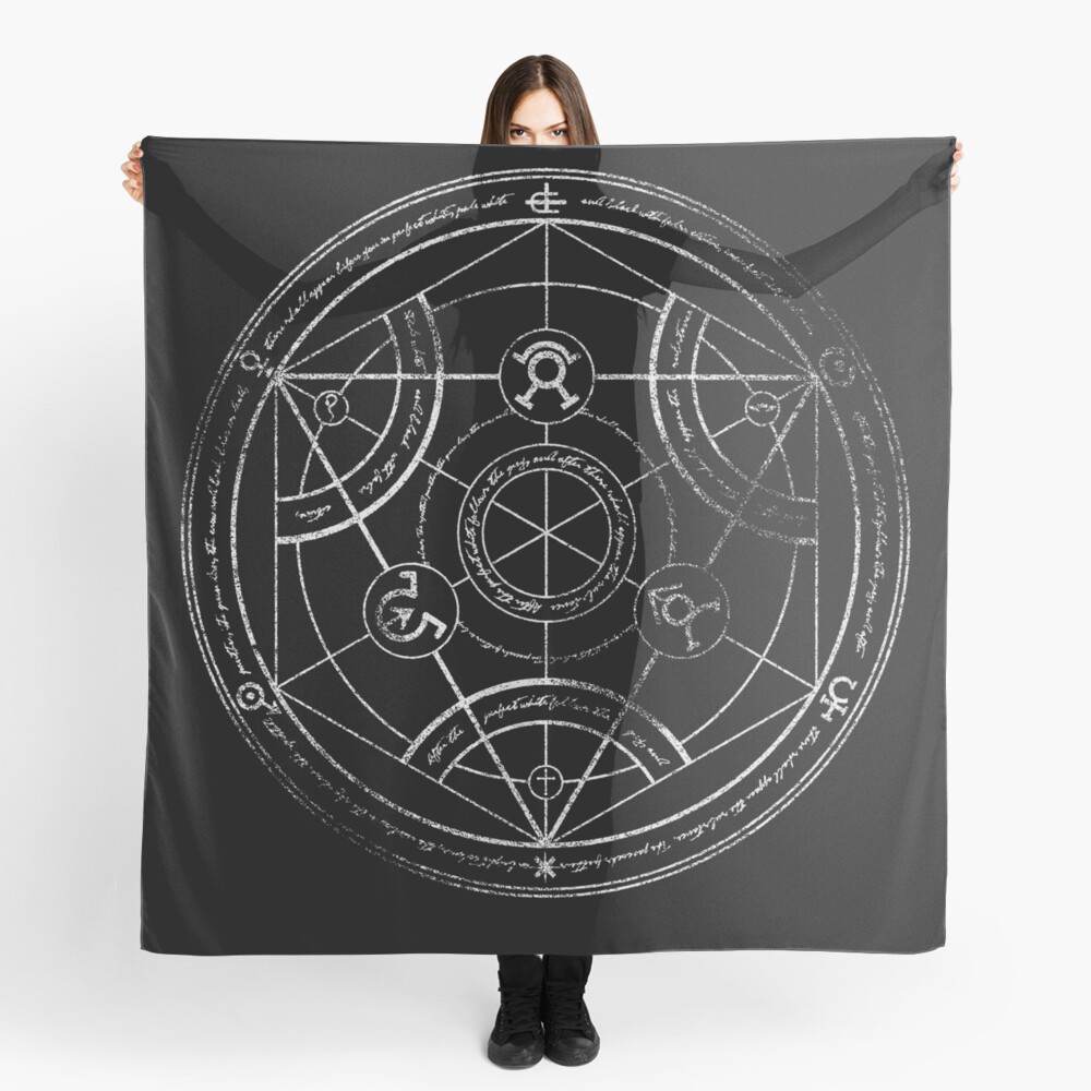 Human transmutation circle - chalk Scarf