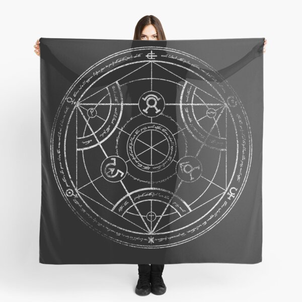 Human transmutation circle - chalk Scarf