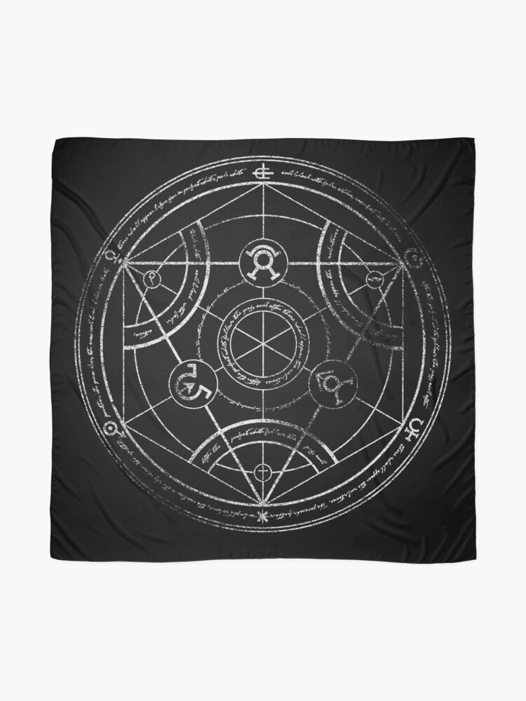Alternate view of Human transmutation circle - chalk Scarf