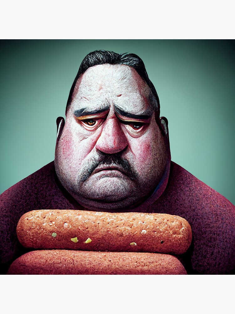 "Desperate Hungry Man" Sticker for Sale by damirst Redbubble