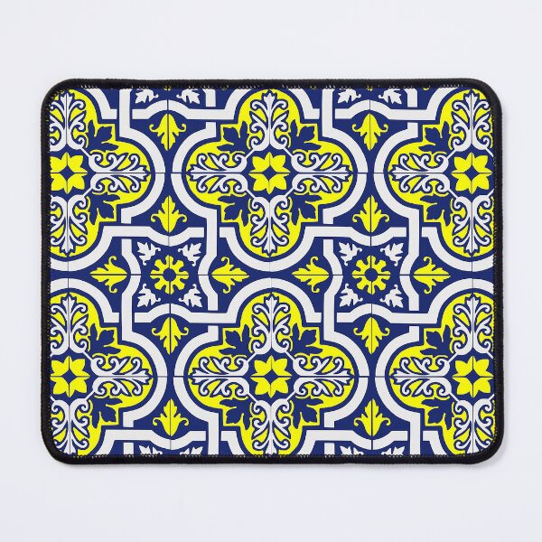 Item preview, Yellow Portuguese Tiles , Abstract Patterns On Ceramic Tile,portugal tiles, lisbon tiles, portuguese ceramic tiles, designed and sold by Tamas Das.