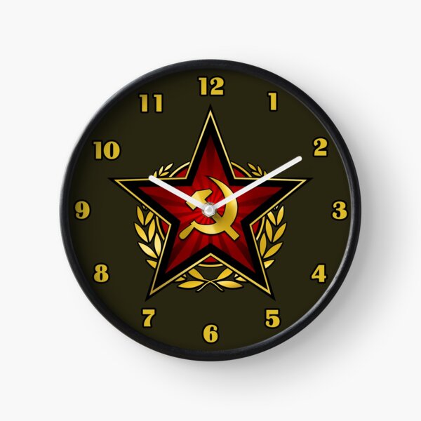 Russian Red Star Clock