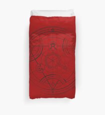 Human transmutation circle - charcoal Duvet Cover