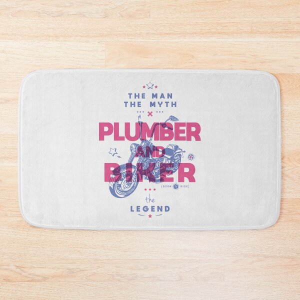 Item preview, Plumber and biker the man the myth the legend designed and sold by lepetitcalamar.
