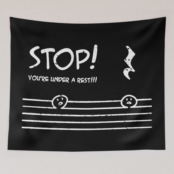 Item preview, Stop You're Under A Rest Police Music Humor Graphic Funny Distressed designed and sold by udesignstudio.