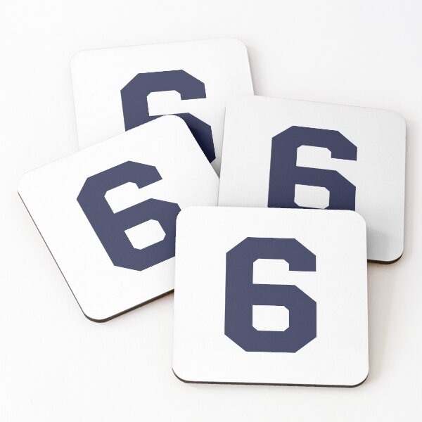 Item preview, Number 6, Marine blue six, Sports number 6 designed and sold by TheCultStuff.