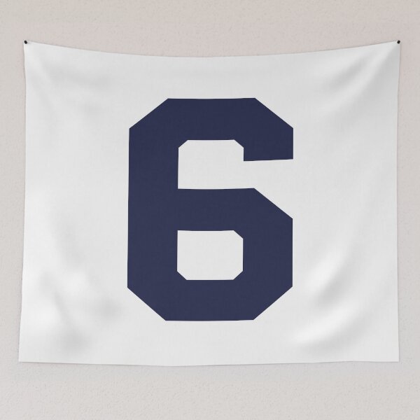 Item preview, Number 6, Marine blue six, Sports number 6 designed and sold by TheCultStuff.