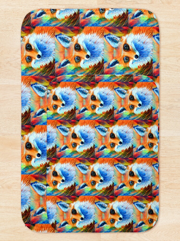 Thumbnail 5 of 6, Bath Mat, Fox 16 designed and sold by ChrisButler.