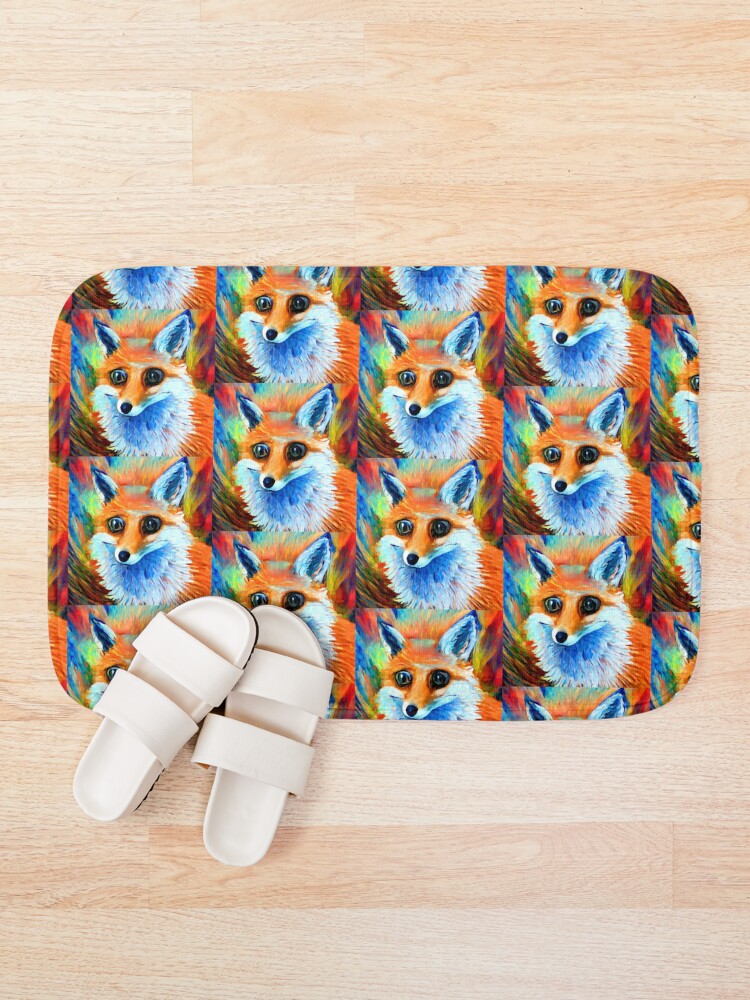 Thumbnail 1 of 6, Bath Mat, Fox 16 designed and sold by ChrisButler.