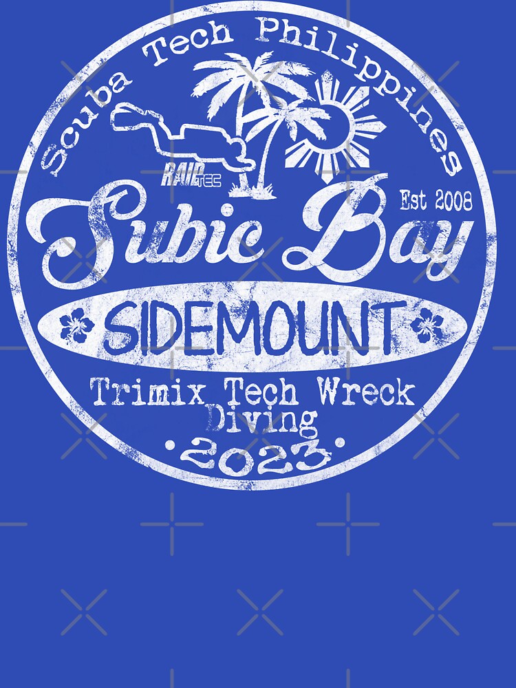 Thumbnail 7 of 7, Classic T-Shirt, Technical Diving Sidemount Wrecks Subic Bay Philippines (white on dark) designed and sold by andydavistech.