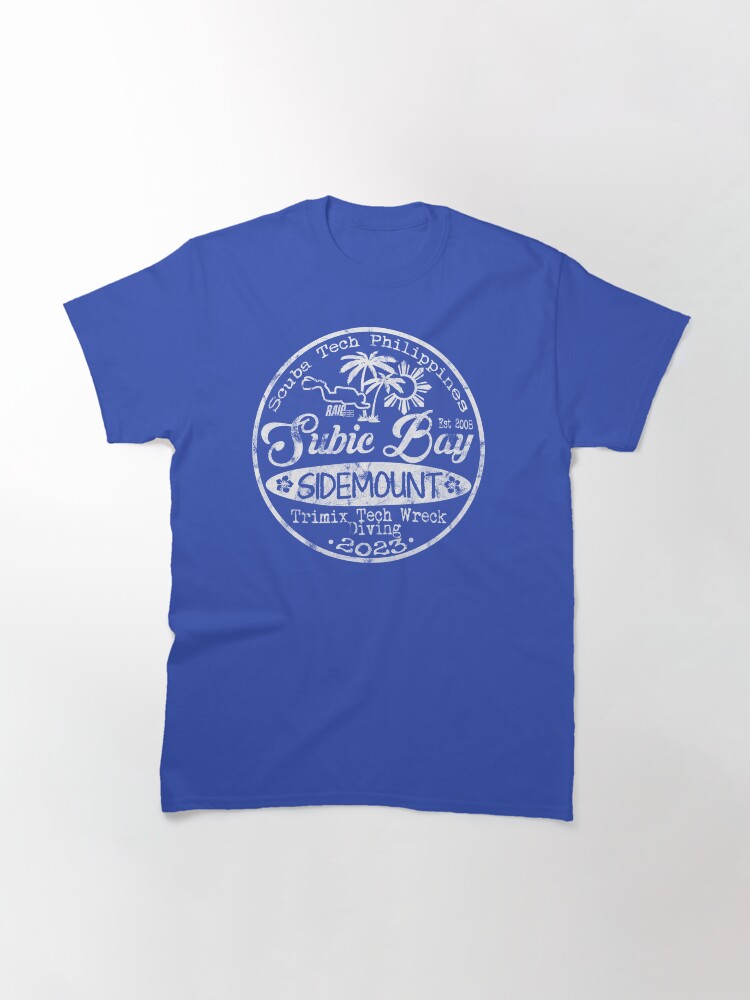 Thumbnail 3 of 7, Classic T-Shirt, Technical Diving Sidemount Wrecks Subic Bay Philippines (white on dark) designed and sold by andydavistech.