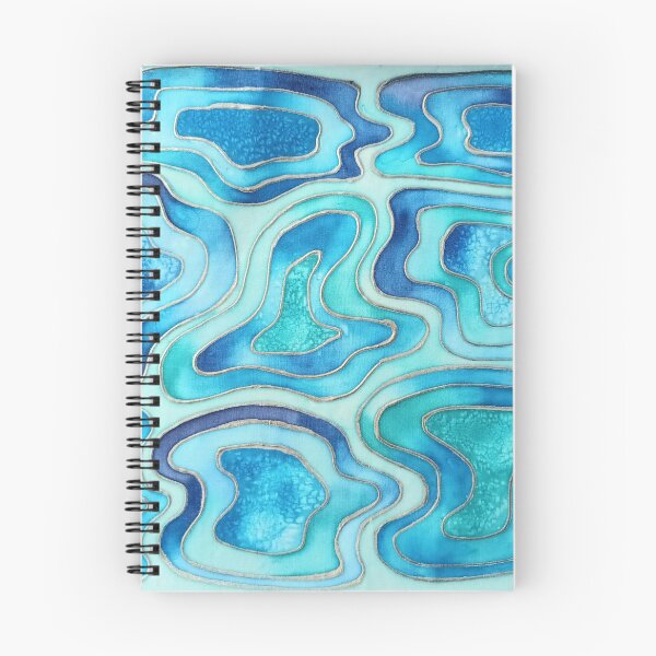 Item preview, Blue Sand Pools Silk Painting  designed and sold by LamailaSilks.