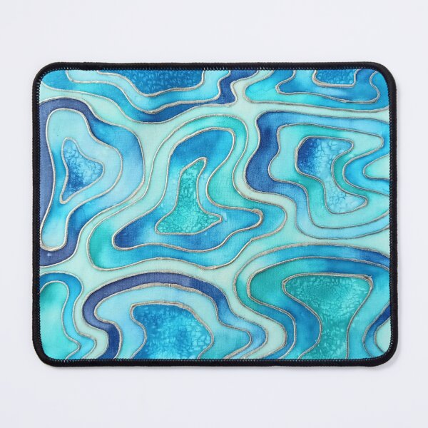 Item preview, Blue Sand Pools Silk Painting  designed and sold by LamailaSilks.