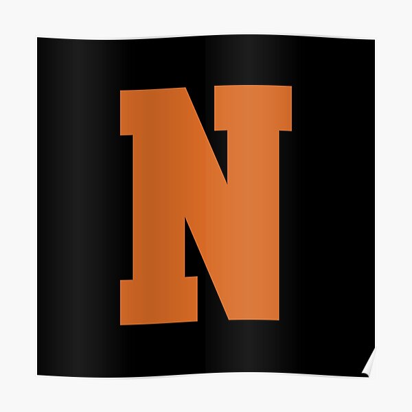 "Alphabet, Orange N, Sports letter N" Poster for Sale by TheCultStuff
