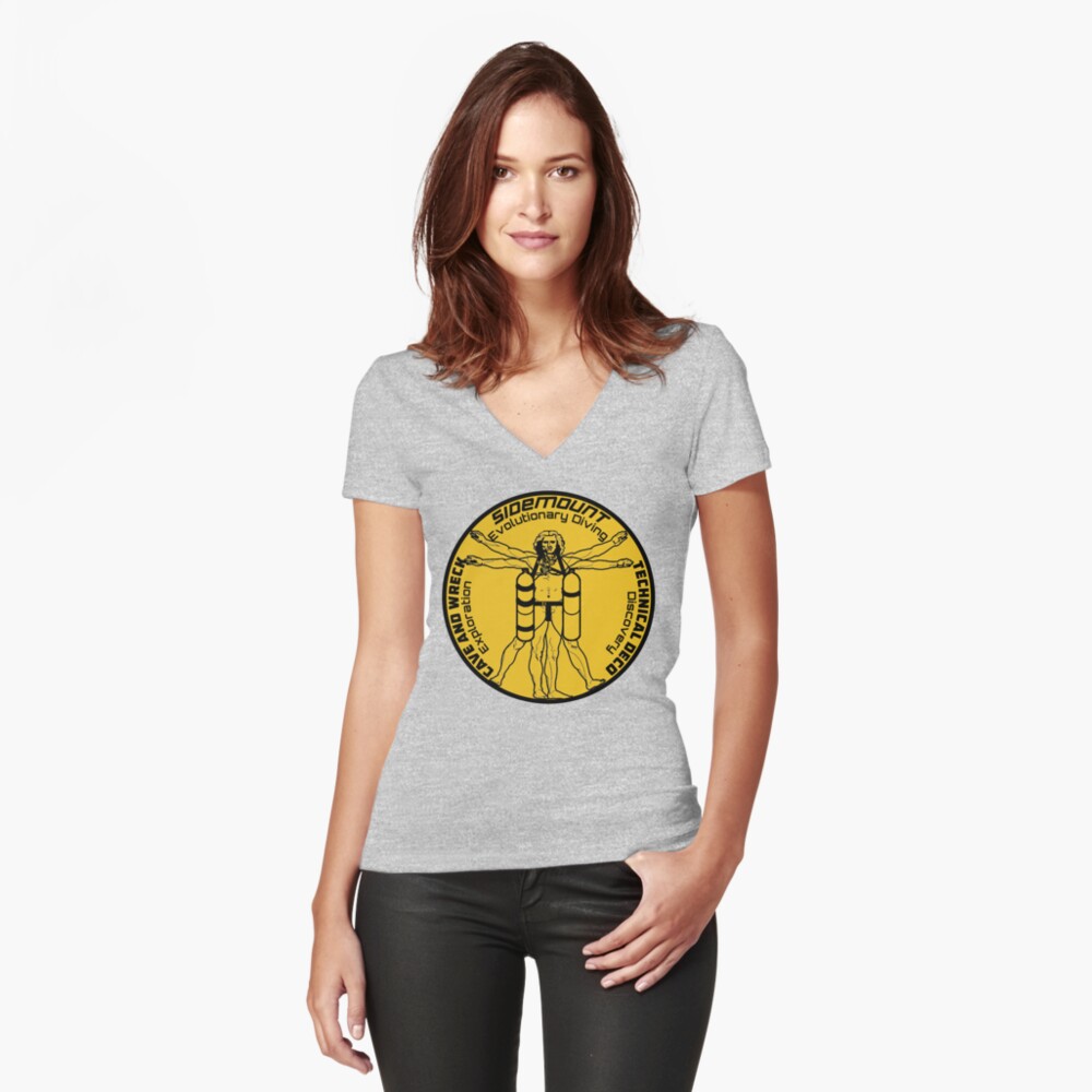 Item preview, Fitted V-Neck T-Shirt designed and sold by andydavistech.