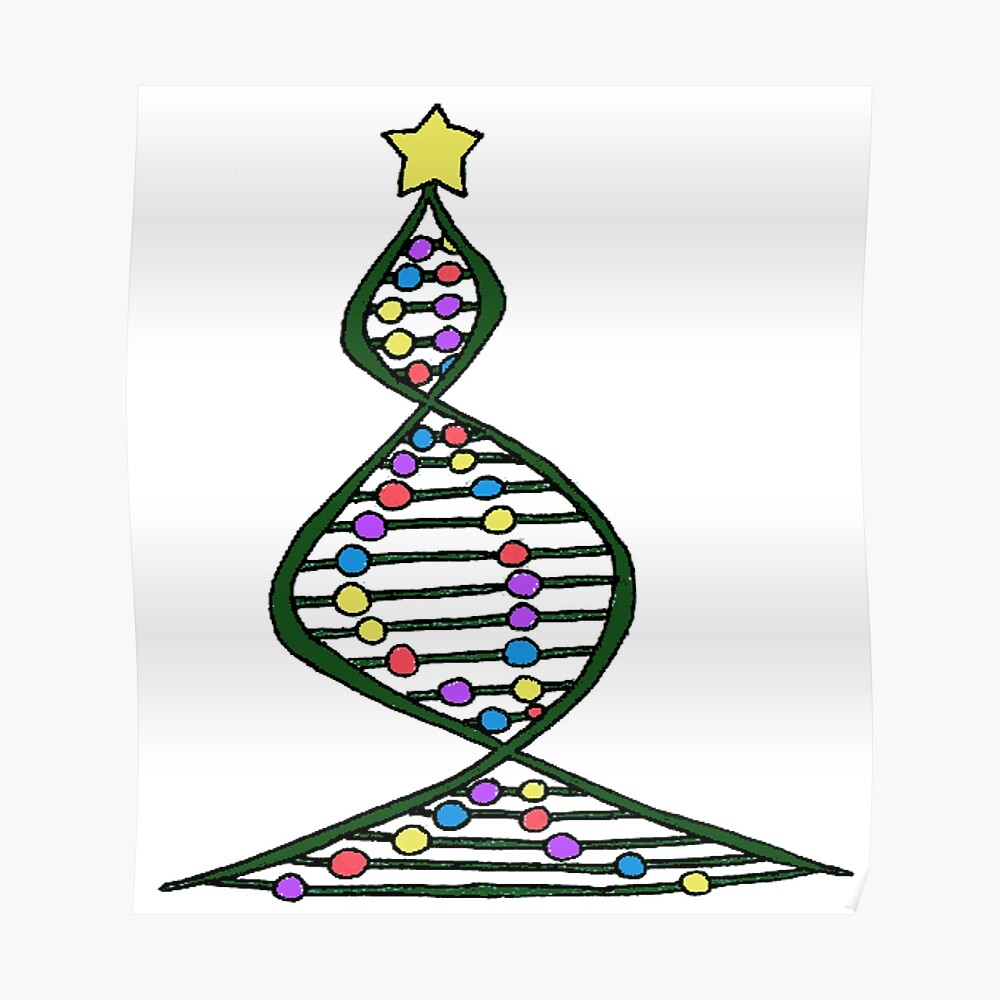 Poster « ADN d'un arbre de Noël », par rfmdesigns Redbubble