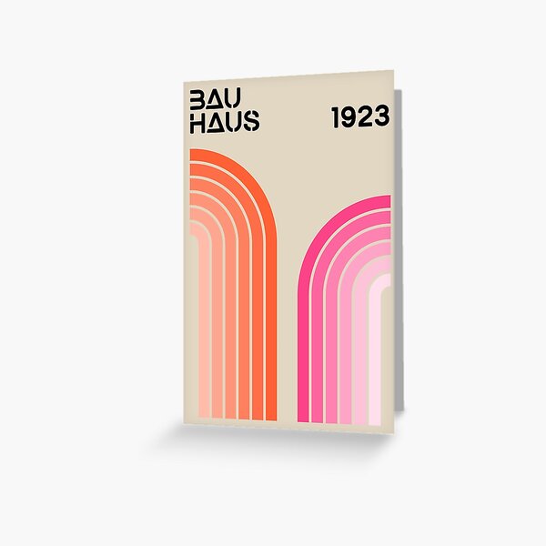 Item preview, Orange And Pink Bauhaus Rainbow Stripes designed and sold by NicolJay.