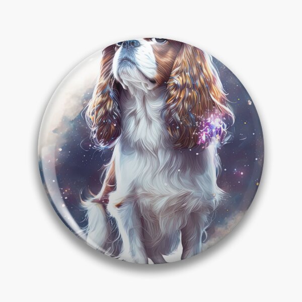 Item preview, cavalier king charles spaniel in space designed and sold by Jenslemmens.