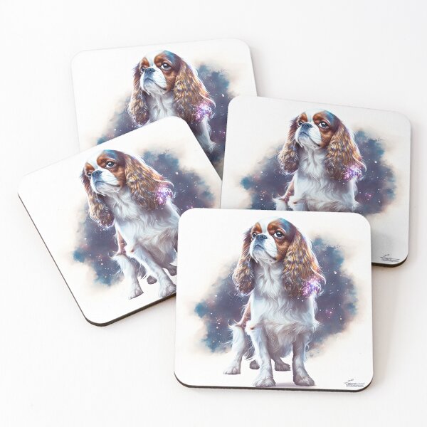 Item preview, cavalier king charles spaniel in space designed and sold by Jenslemmens.