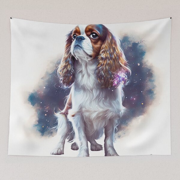 Item preview, cavalier king charles spaniel in space designed and sold by Jenslemmens.